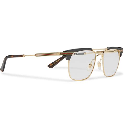 gucci mens frames|gucci gold frame glasses men's.